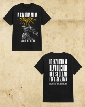 Remera  NO HAY LUCHA NI REVOLUCION QUE SUSEDAN POR CASUALIDAD